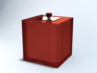 Lixeira QUADRADA 5L  c/ Sobre-tampa INOX DEC Cubo  Lixeira QUADRADA 5L  c/ Sobre-tampa INOX DEC Cubo