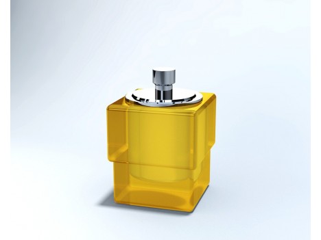 PORTA COTONETE C/TPA AÇO INOX YORK  PORTA COTONETE C/TPA AÇO INOX YORK