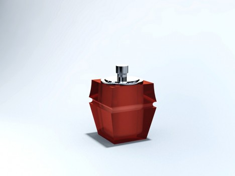 PORTA COTONETE C/TPA AÇO INOX PEQUIM  PORTA COTONETE C/TPA AÇO INOX PEQUIM